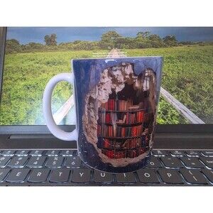 New 3D Optical Illusion Secret Library Bookshelf Coffee Mug